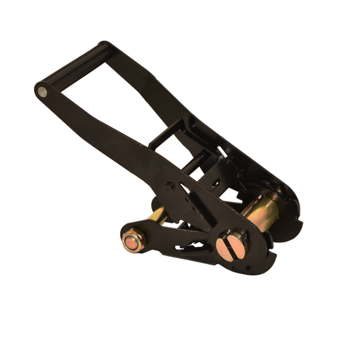 Black Long & Wide Handle Ratchet with finger grip for 2" webbing | 11,000 Lbs. Breaking Strength