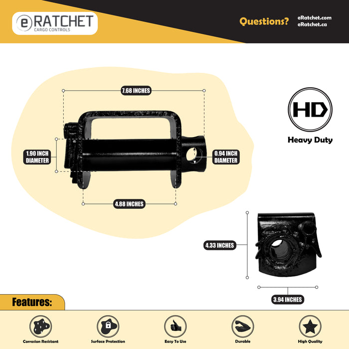 4" Low-Profile Weld-On Winch